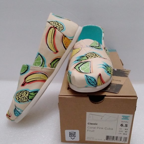 TOMS CLASSIC CORAL PINK CUBA SIZE-6.5 COD/88 - Picture 10 of 12